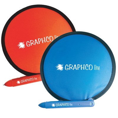 Round Nylon Fan with Pen